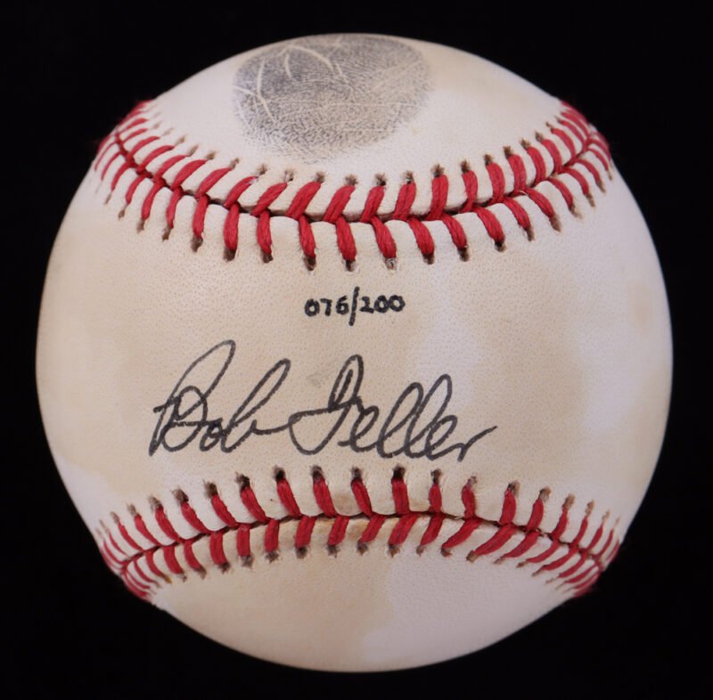 Bob Feller Pelota de Béisbol Autografiada Edición Limitada con Huella ...