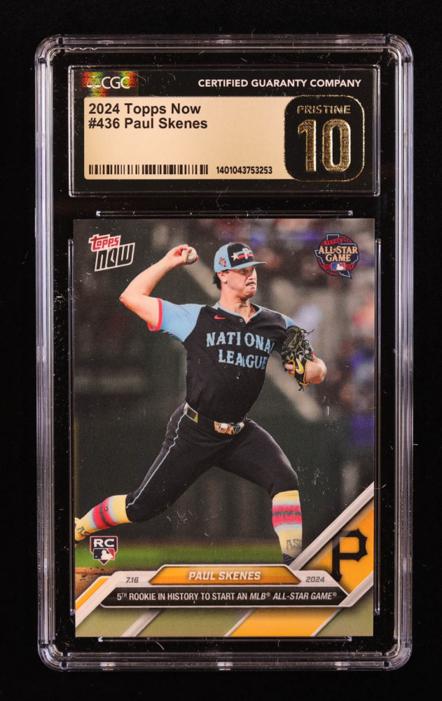 Paul Skenes - Tarjeta 2024 Topps Now #436 Novato (RC) – CGC 10 | Black Label