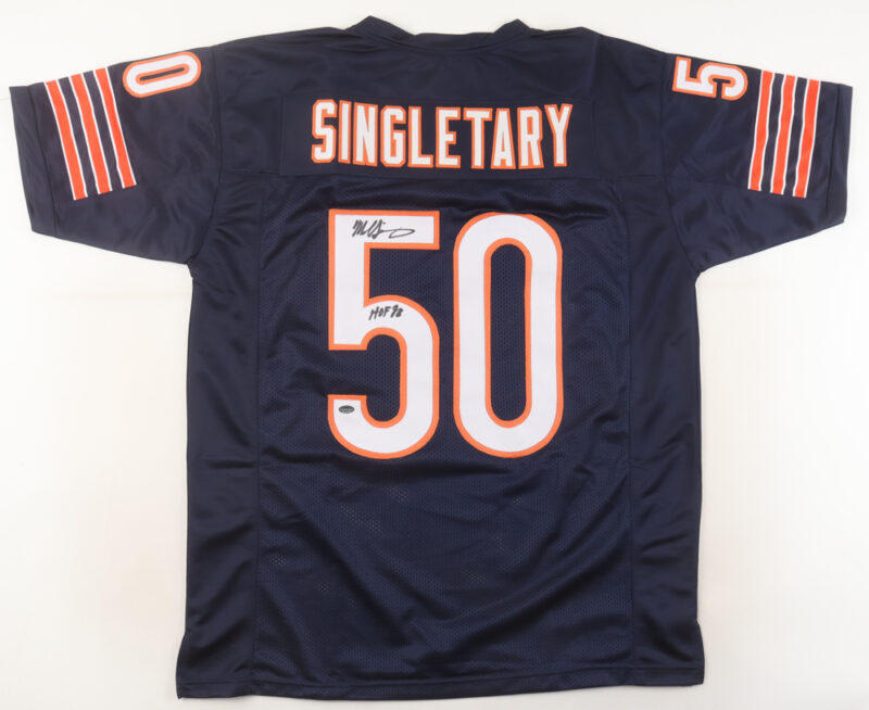 Jersey Personalizado Firmado por Mike Singletary – Inscripción HOF